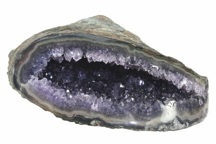 Purple Amethyst Geode with Polished Face - Uruguay #233641